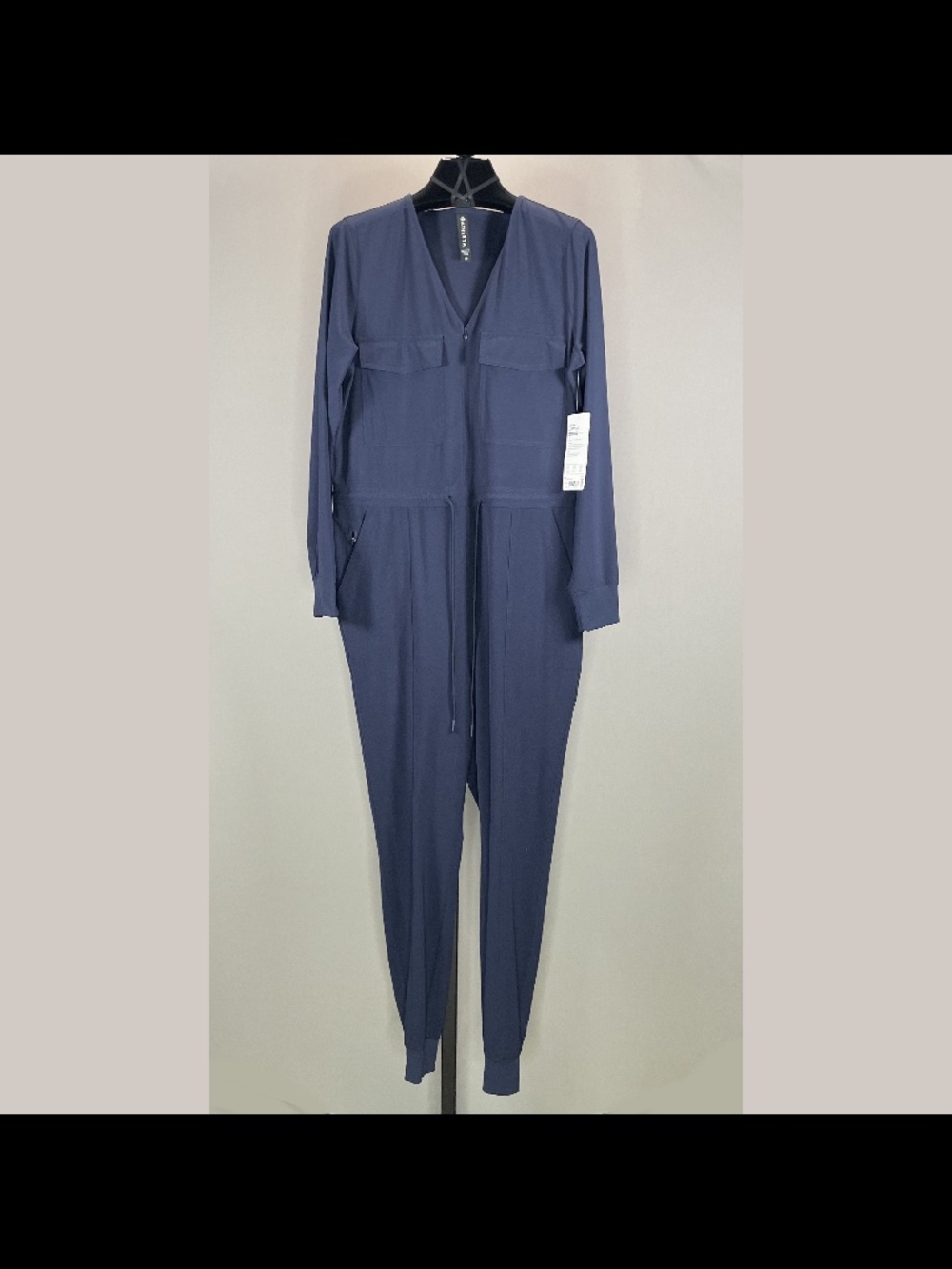 NEW Athleta Jumpsuit Womens XS blue ripstop Zuma jogger gym athletic athleisure